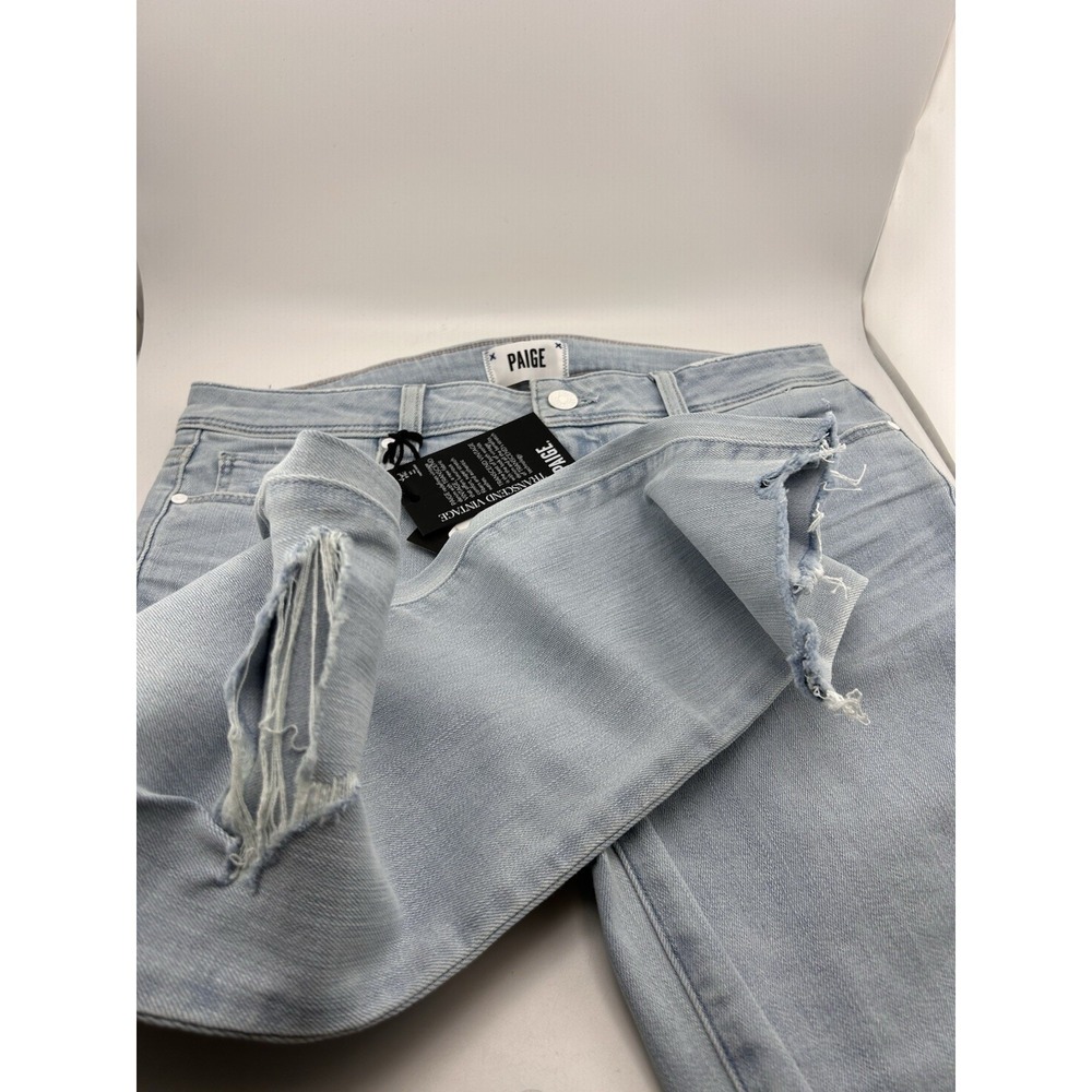PAIGE Women's Hoxton Transcend Knee Destructed Skinny Ankle Jeans W30 L28